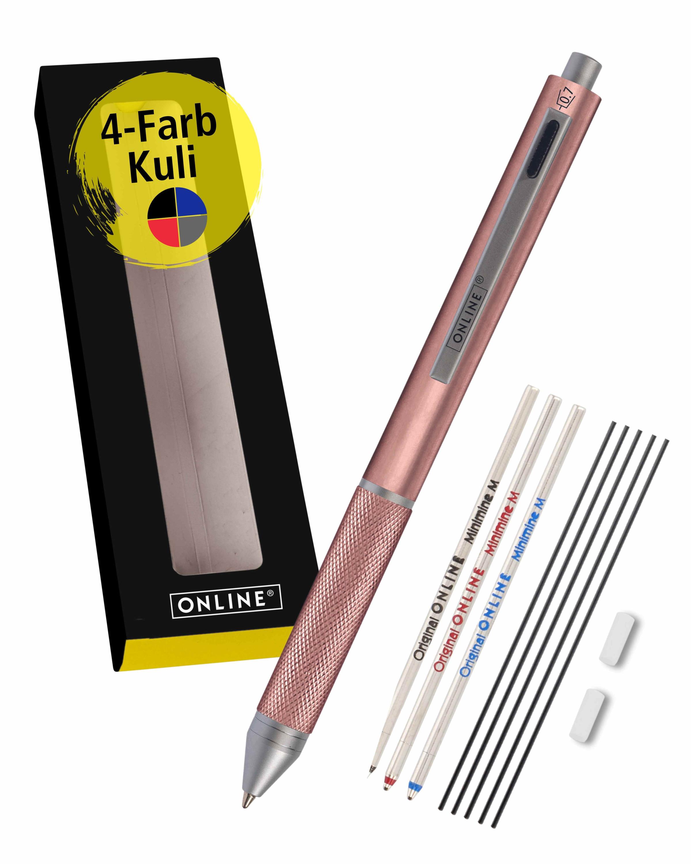 Multipen 4-in-1 Rosegold incl. extra Refills in Box