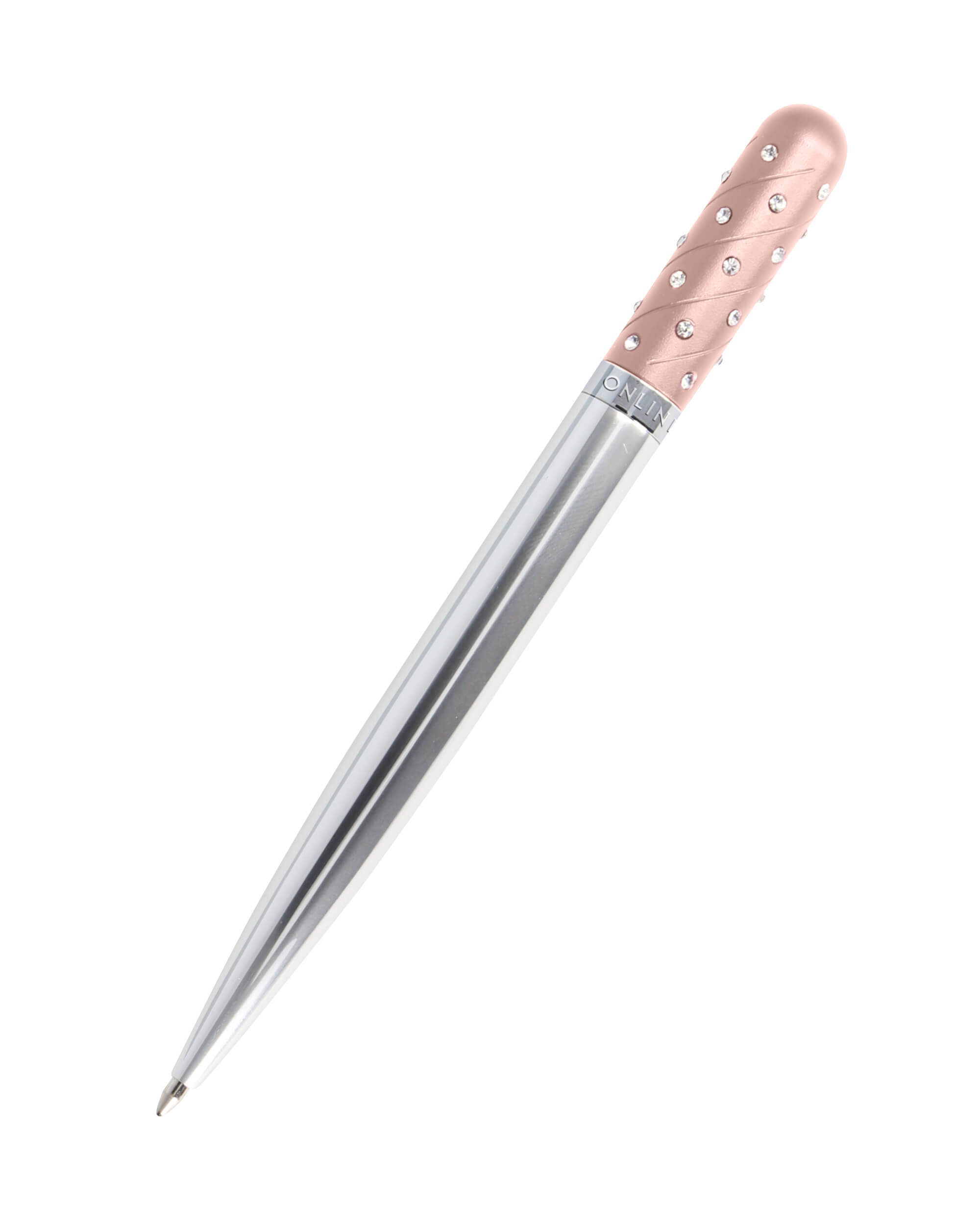 Ballpen Crystal Pen Rose, metal, incl. international kingsize refill black, in gift box