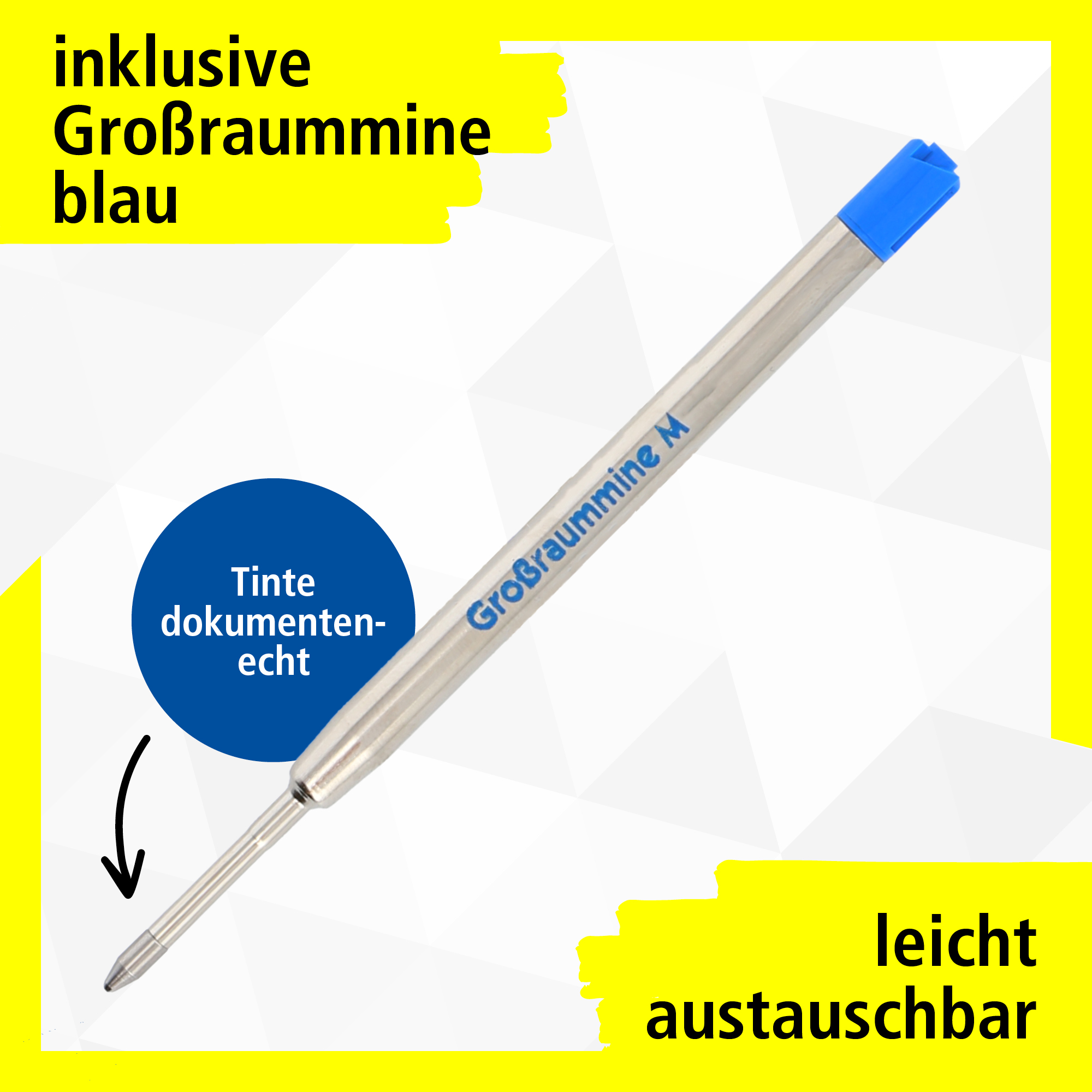 Inklusive Großraummine in blau