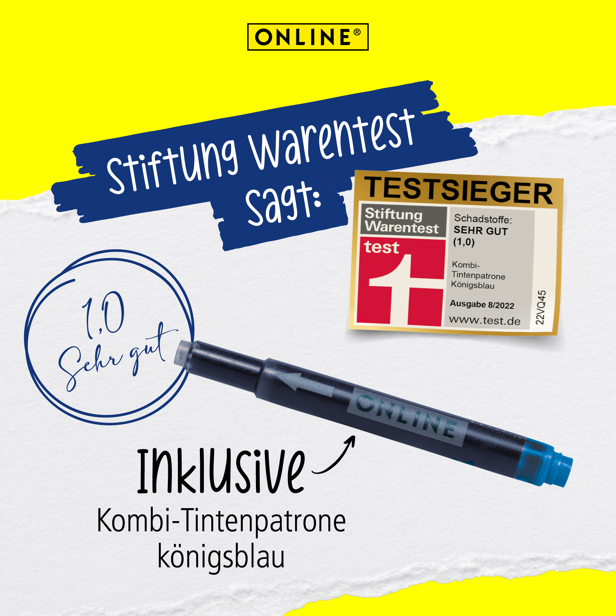 Inklusive Testsieger Kombi-Tintenpatrone