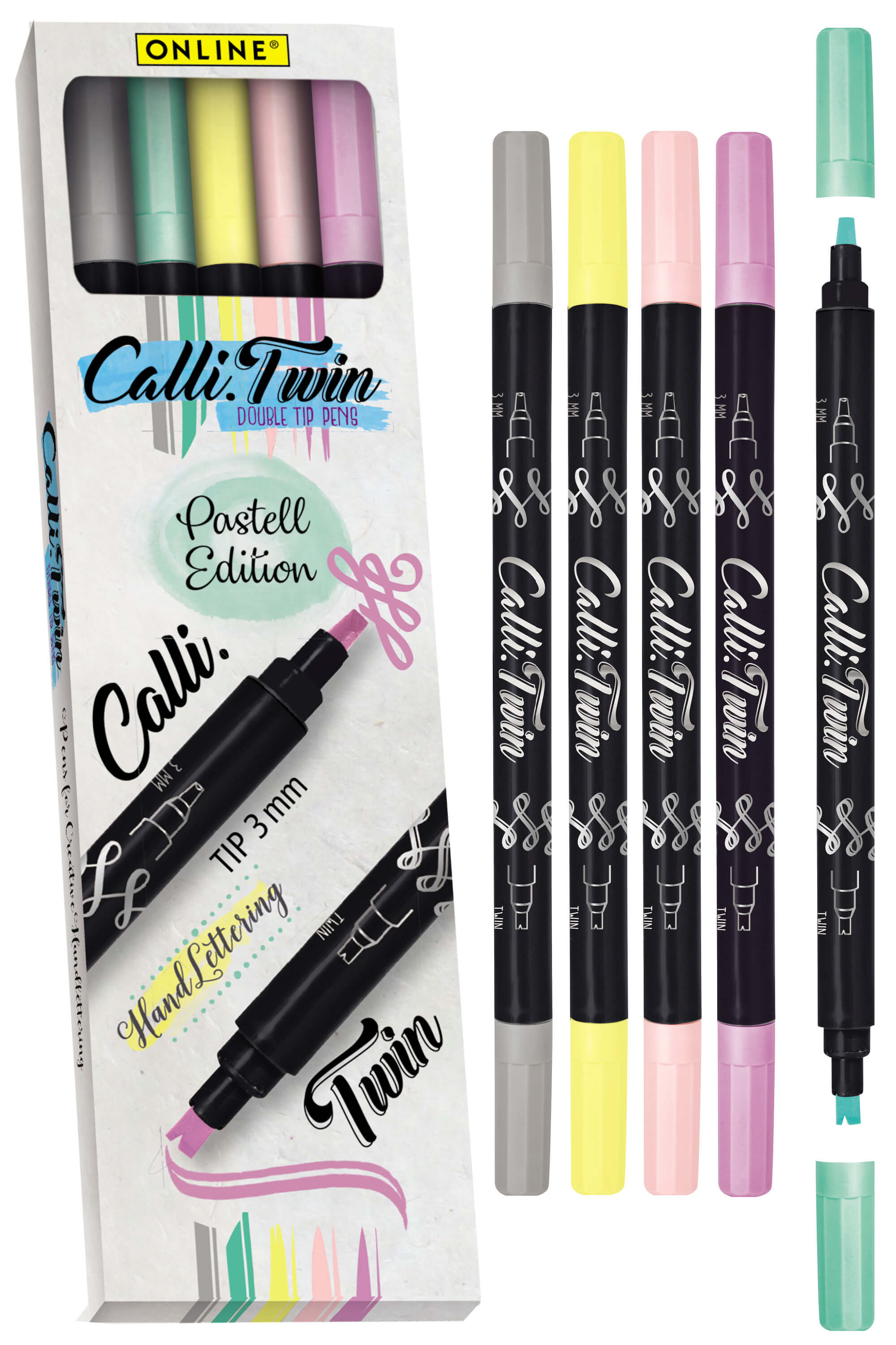 Markers Tip Brush Lettering Pastel, Handlettering Brush Pens