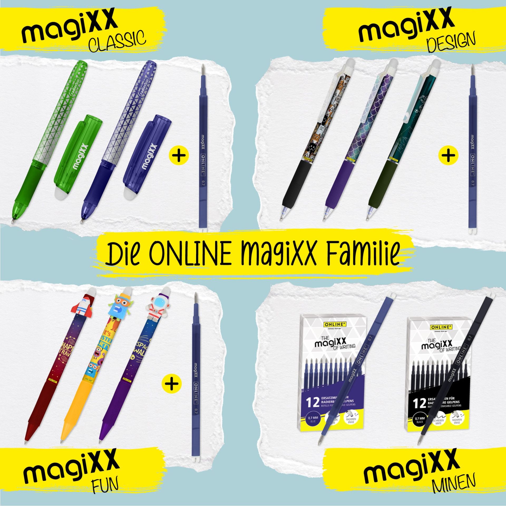 Erasable gel pen ONLINE magiXX Fun Orbit | Einzelstift | Orbit | 35396/3D